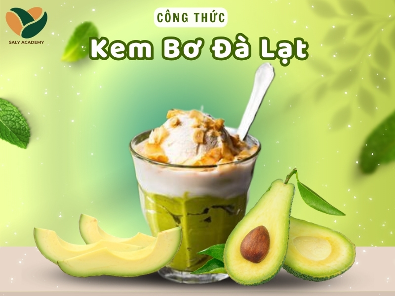 Ly kem bơ Đà Lạt béo ngậy, vàng óng