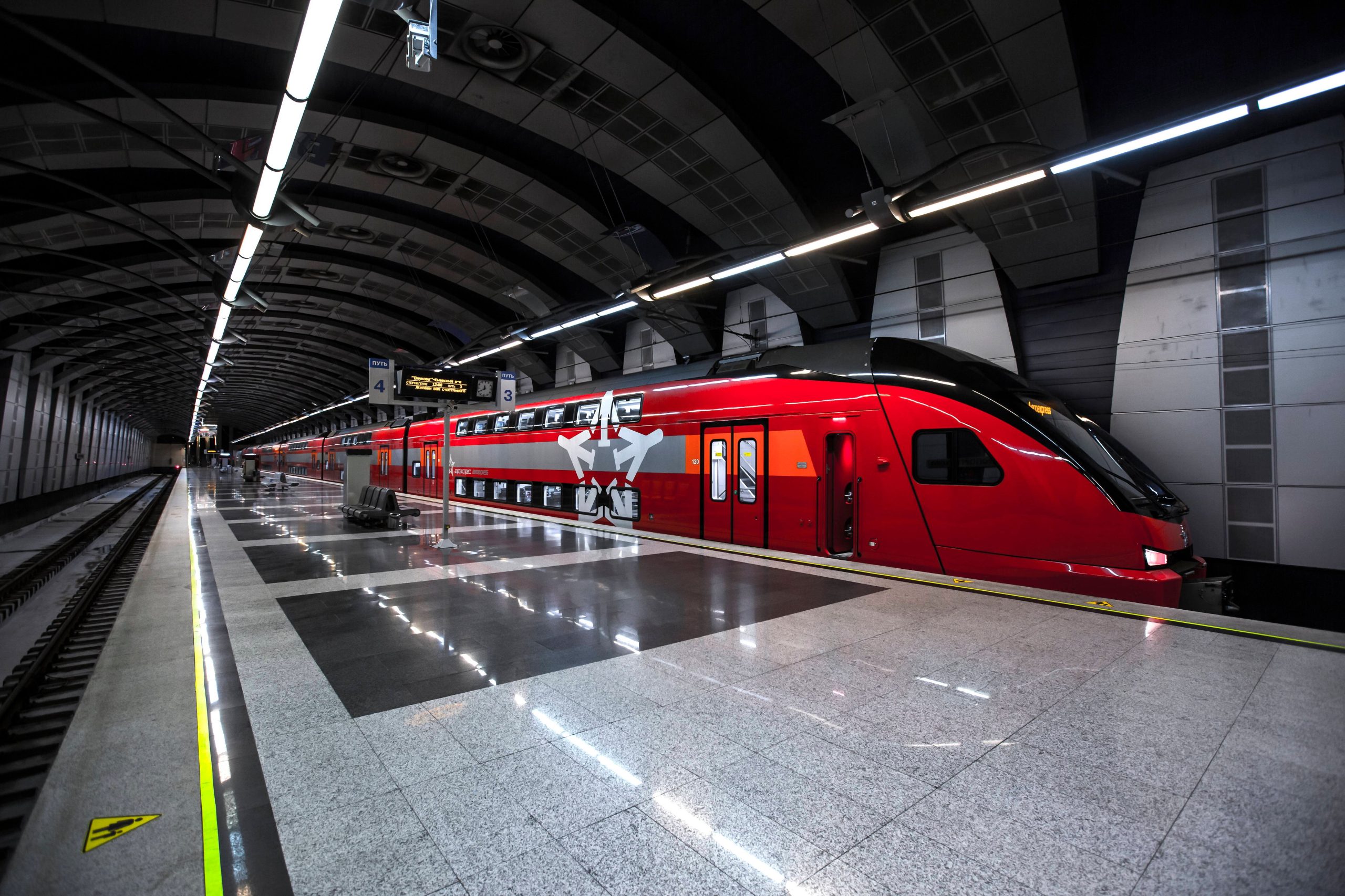 Nội thất tàu Aeroexpress tiện nghi