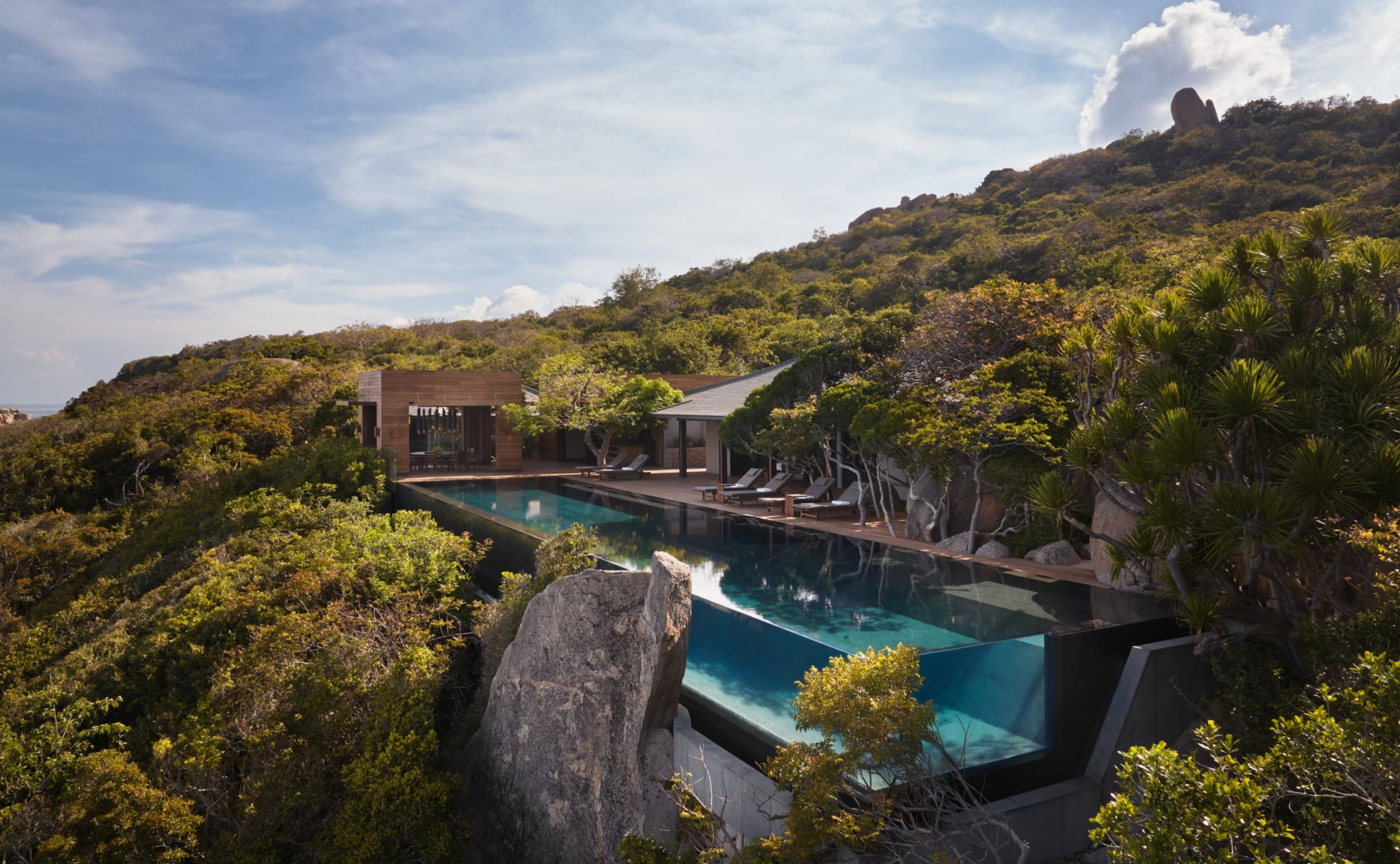 Bể bơi riêng tại Ocean Pool Residence của Amanoi