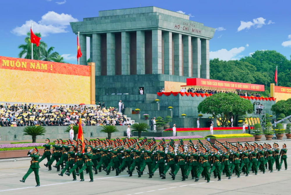 Bản đồ lộ trình diễu binh, diễu hành chính thức tại Hà Nội.