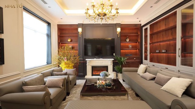 Phòng khách với thiết kế hiện đại, sang trọng