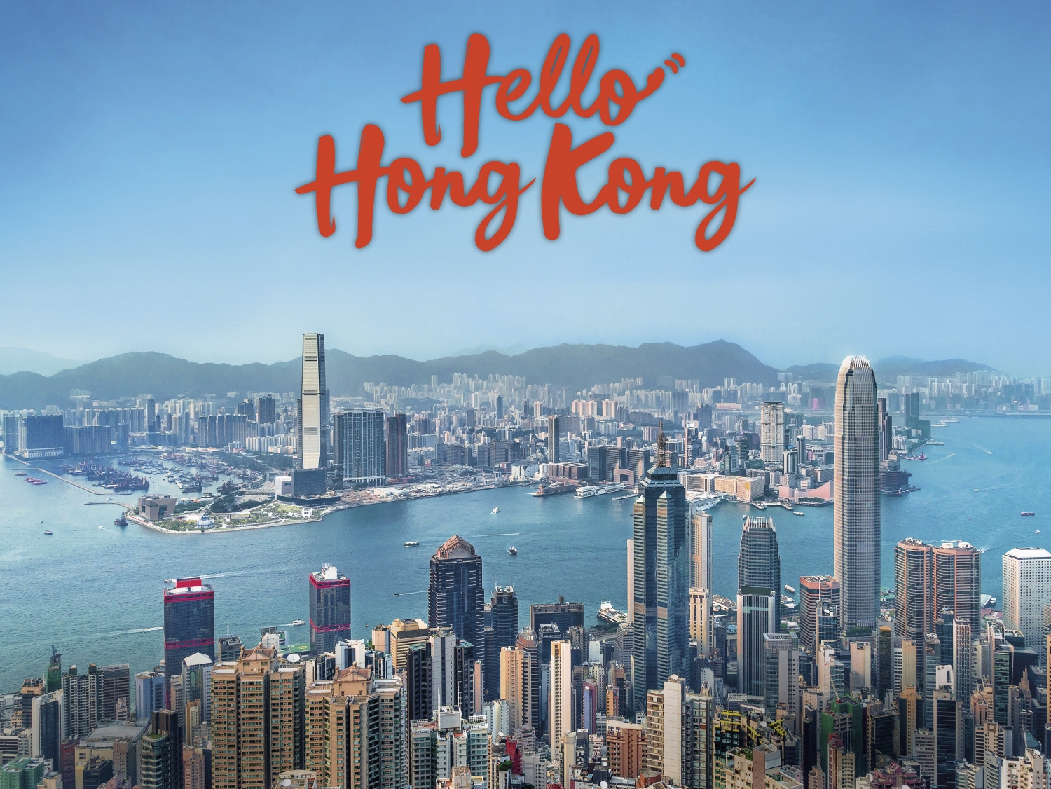 Toàn cảnh bến cảng Victoria với Trung tâm Văn hóa Hong Kong