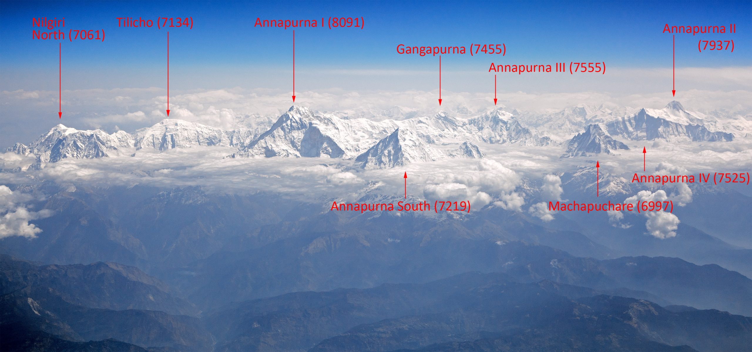 Toàn cảnh dãy Annapurna hùng vĩ