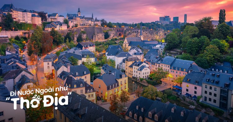Lâu đài Vianden hùng vĩ nhìn từ xa