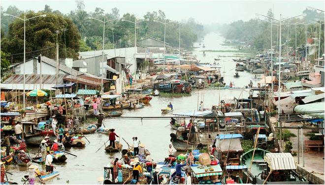Hoàng hôn trên sông Mekong, bình yên và thơ mộng