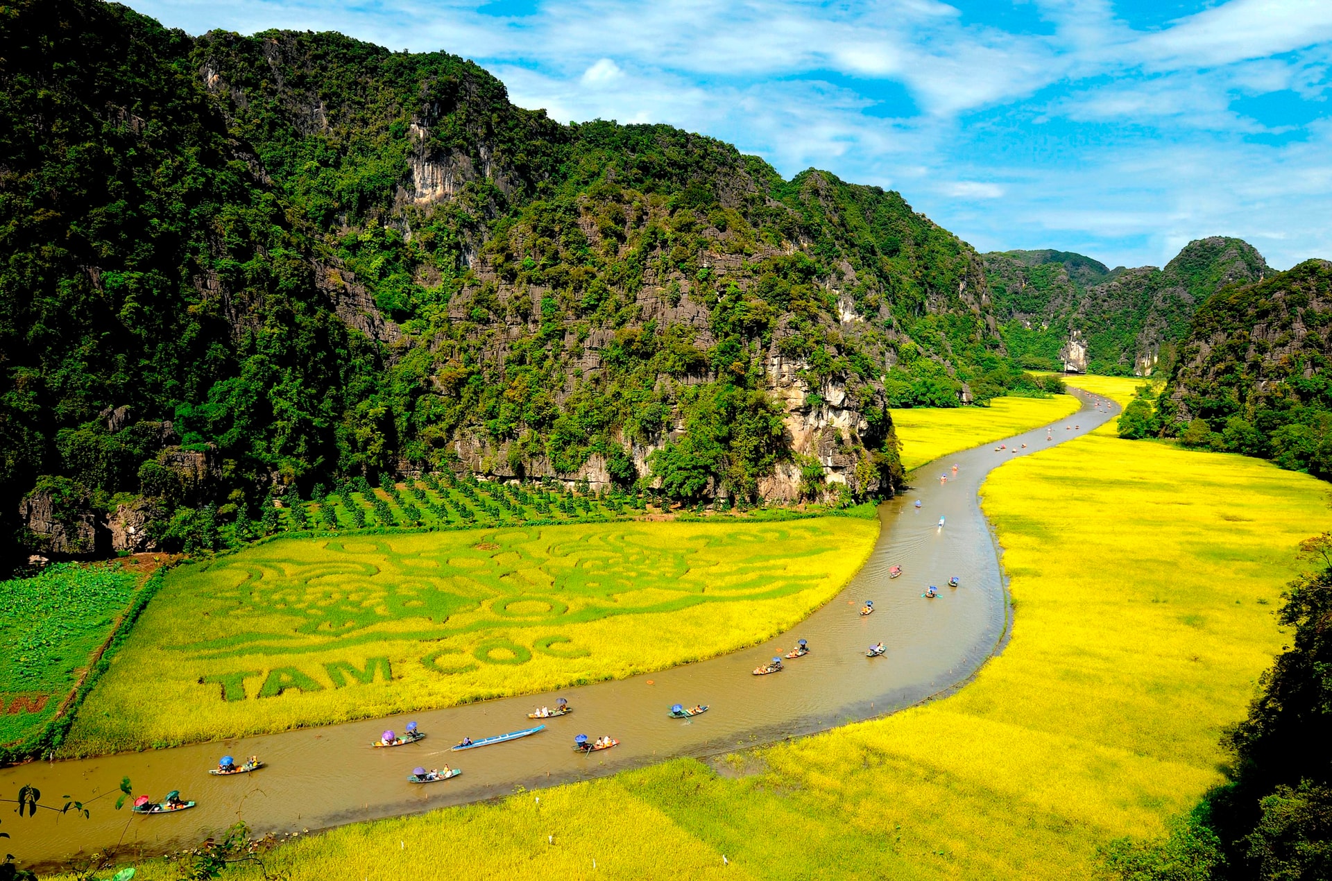 Toàn cảnh Ninh Bình nhìn từ trên cao, có thể là Hang Múa