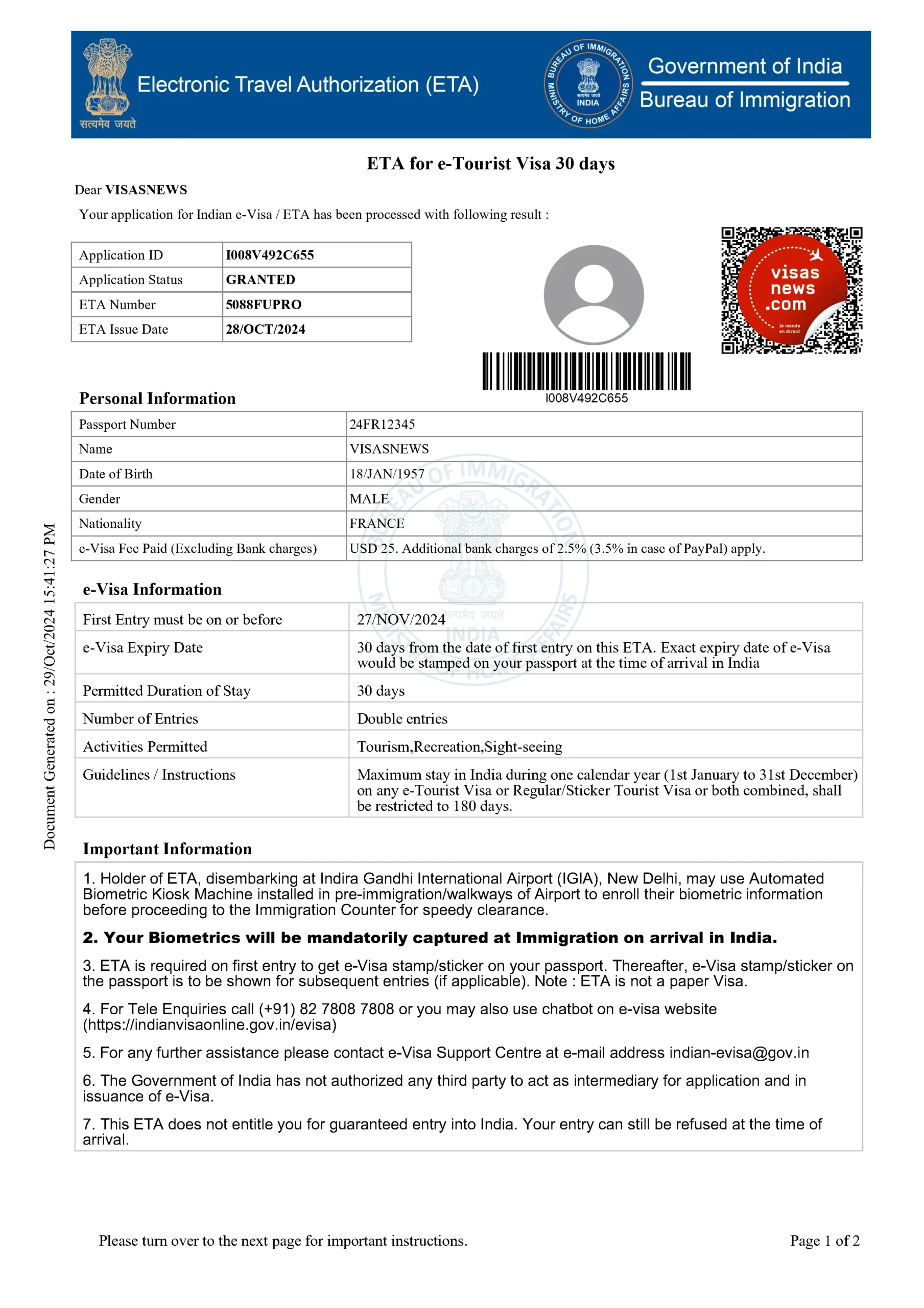 E-visa điện tử