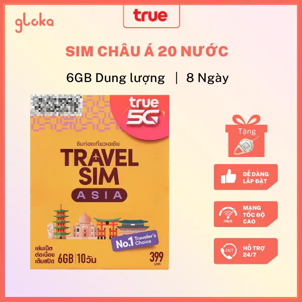 SIM du lịch Châu Á nhiều nước