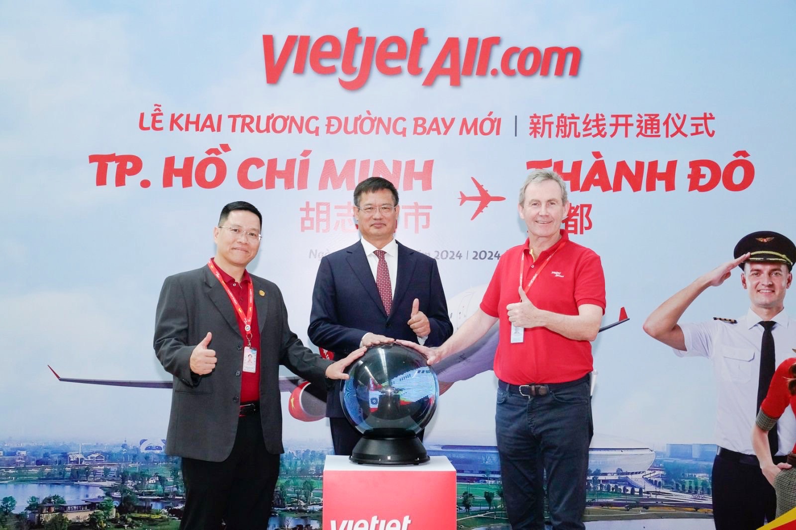 Vietjet khai trương đường bay TP HCM &#8211; Thành Đô