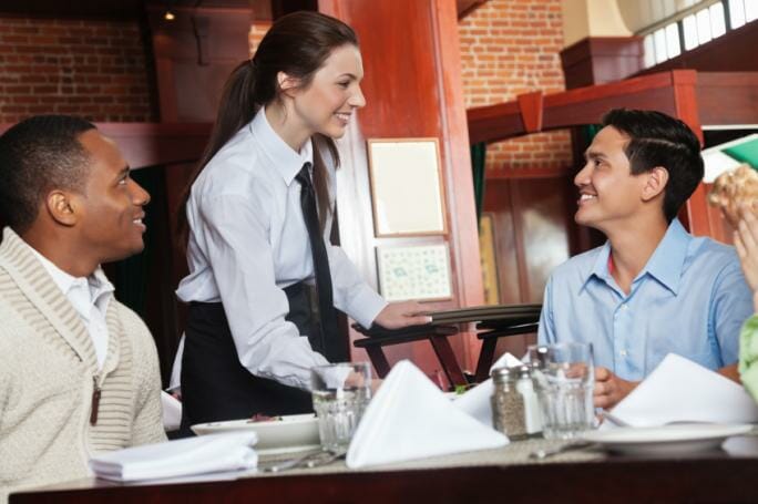 Smiling hotel staff